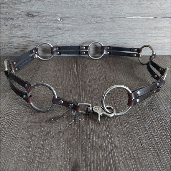 Steve Madden Accessories - Steve Madden Brown Leather O Ring Belt Medium